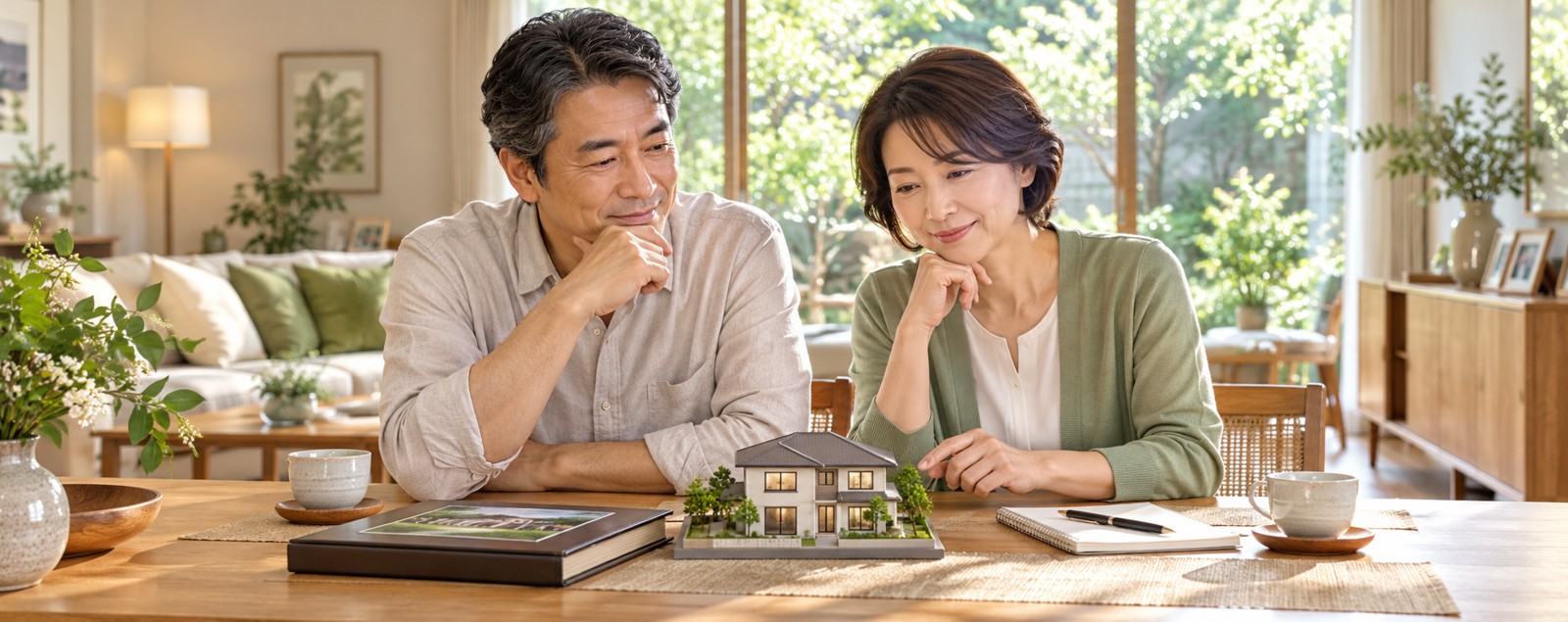 自宅の売却について穏やかに話し合う夫婦